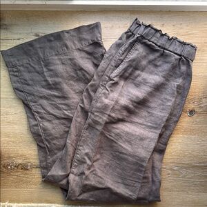 Faherty Monterey Linen Pants, Large Grey